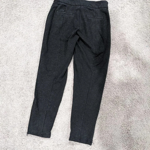 Betabrand Women’s Pants Size M Petite Charcoal Gray Skinny Leg Zip Ankle Cropped - Picture 7 of 12